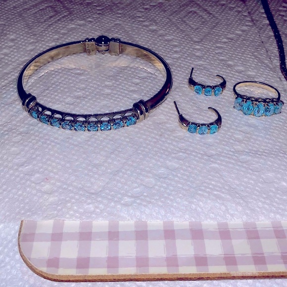 925 Sterling silver & genuine stone jewelry lot - Picture 4 of 8